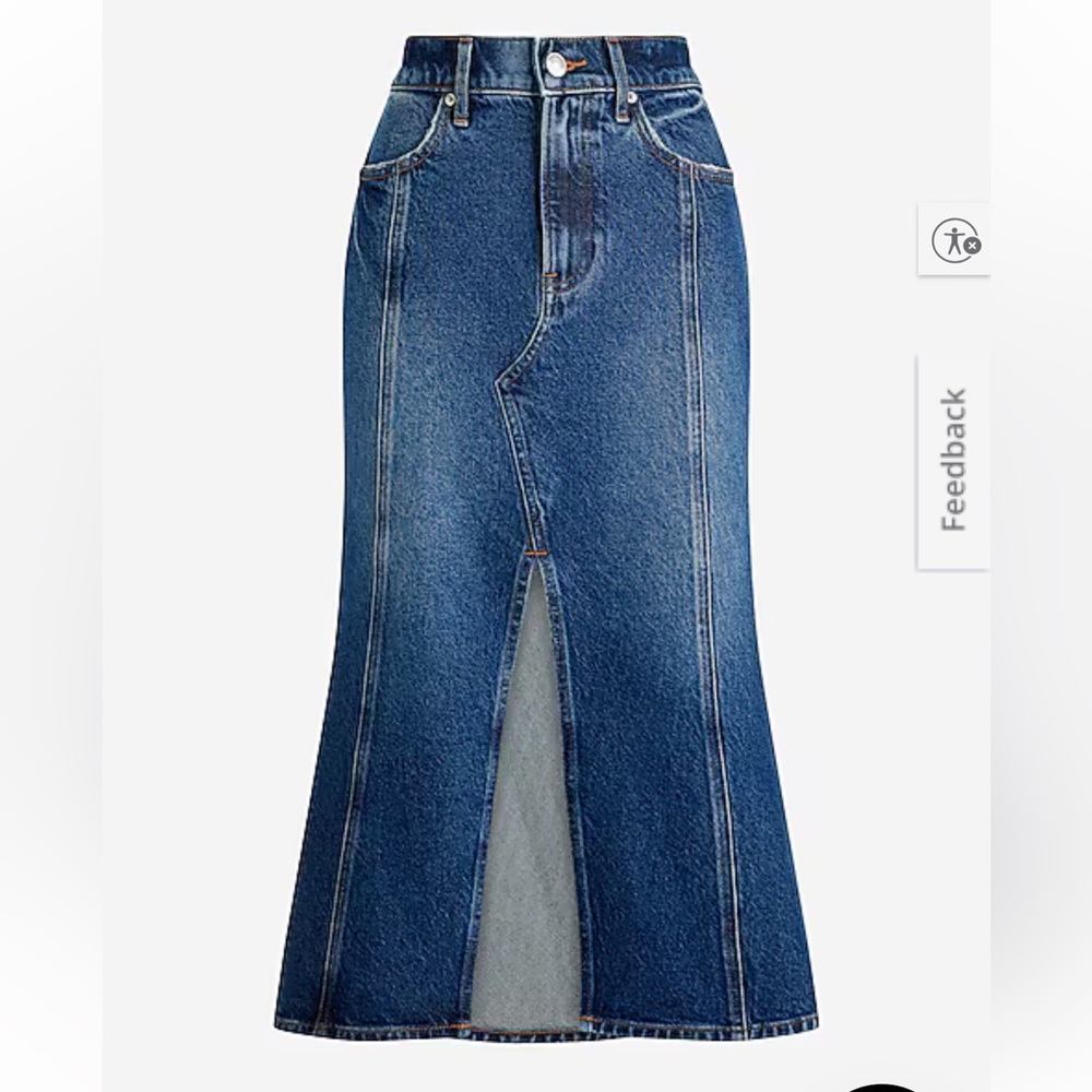 Express denim midi skirt